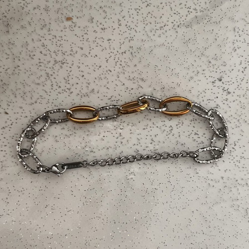 Two-tone steel bracelet new