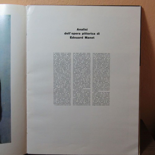 Edouard Manet vintage art book refurbished, 1967, Italian
