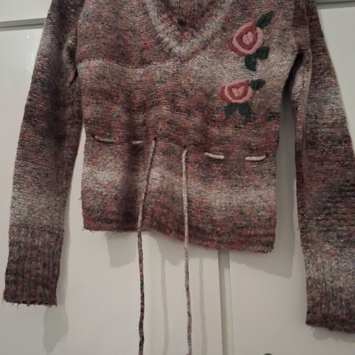 Sarah Lawrence women's pullover sweater, size Large, multicolor