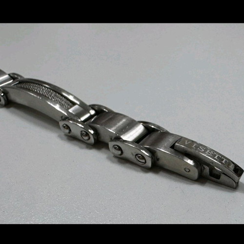 Visetti stainless steel bracelet new, silver