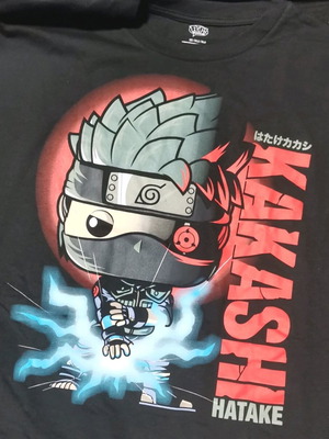 T-Shirt Funko Kakashi Hatake XL Νέο, Μαύρο