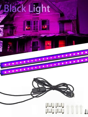 Blacklight UV light μπάρες καινούργιες, 2 τεμάχια με θύρα USB