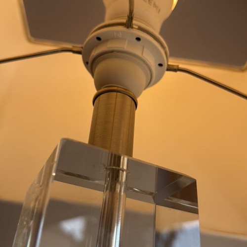 Zara Home table lamp used, metal and glass