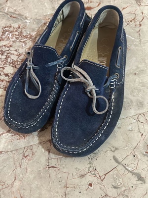 Men's suede moccasins blue size 40 like new