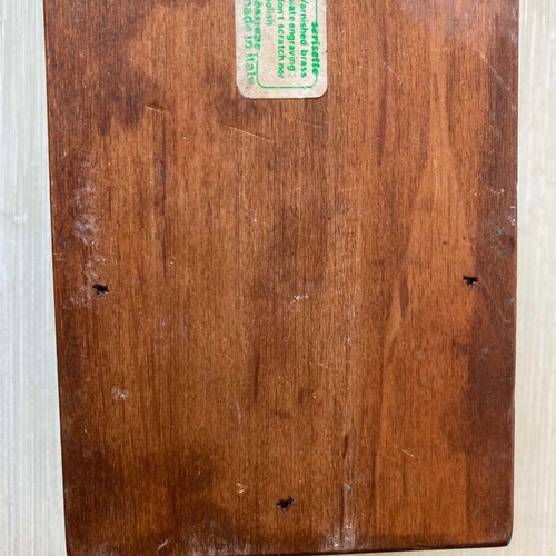 Wooden jewelry box with brass details used