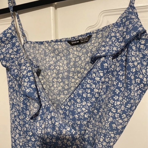 Blue and white floral dress Shein like new