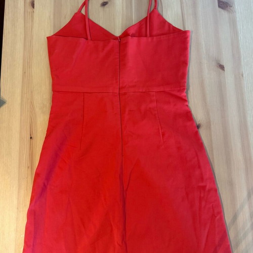 knee length dresses for ladies ZARA Red satin mini dress – Can I Borrow it Babe main image 1