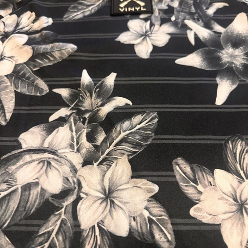 Vinyl Art Clothing men's floral and striped t-shirt medium like new