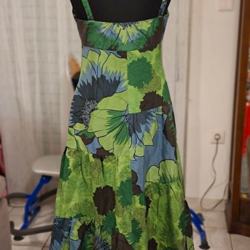Monsoon dress size M, green floral embroidered