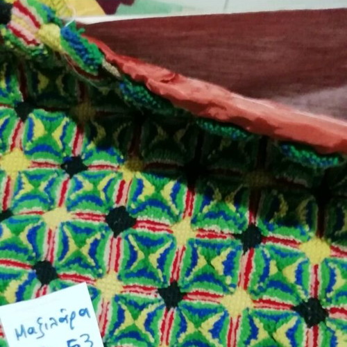 Embroidered pillow like new 60×53