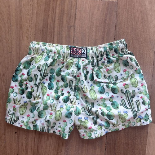 Mc2 St Barth swim shorts for boy 4 years like new, white and green