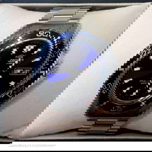 Ανδρικό ρολόι Orient Mako XL FEM75002D6, μπλε καντράν, ασημί μπρασελέ