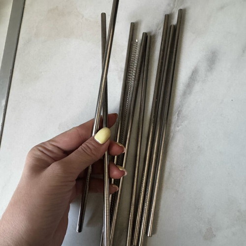 Stainless steel straws new unused