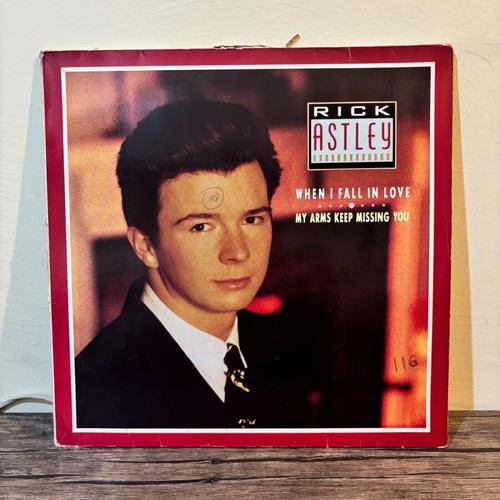 Rick Astley When I Fall In Love vinyl record used, pop
