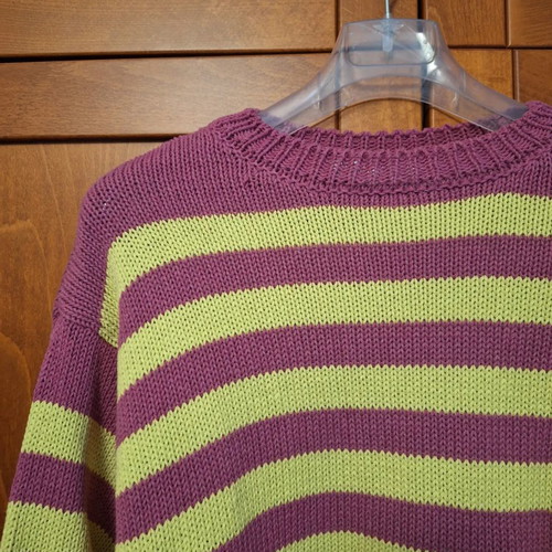 Zara knitted cropped sweater new, size M, pink and yellow