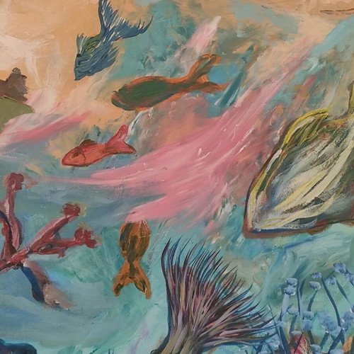 Painting "Vythos" acrylic on canvas new, Jereme K.
