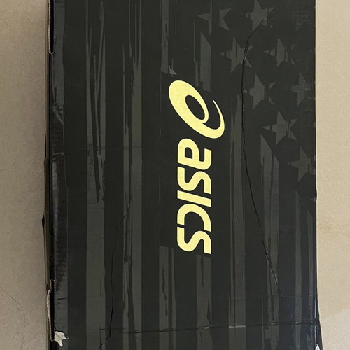 Asics Court FF L.E. NYC sneakers, Indigo Blue, Rich Gold, Prime Red, EU 47