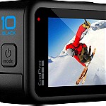  GoPro Hero 10 Black Action Camera 5K Υποβρύχια με WiFi με εγγύηση κατασκευαστή μέχρι τις 20/6/2024 χρώμα Μαύρο κάμερα δράσης Οθόνη πίσω 2.27" & μπροστινή οθόνη, σε άριστη κατάσταση με άριστη μπαταρία