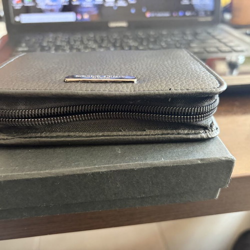 Giorgio Armani wallet new, genuine leather, black