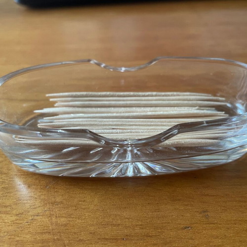 Vintage Crystal Pinwheel Bowl like new for Toothpicks or Salt