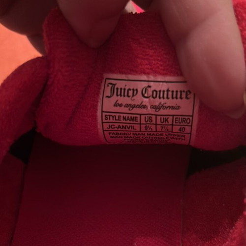 Juicy Couture athletic shoes like new, red, size 40