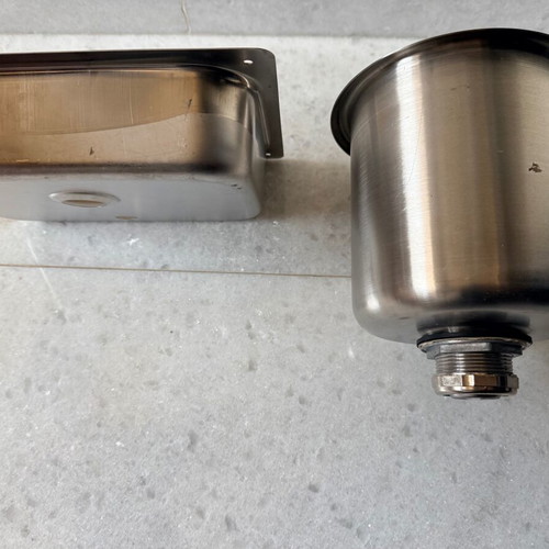 Επίπεδος νεροχύτης inox επαγγελματικός, διάσταση 25,5 x 21,50, καινούργιος