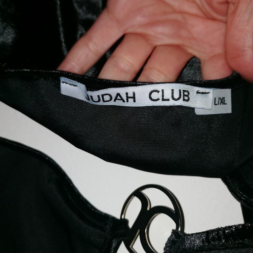 Judah Club mini dress black, like new, halter neckline