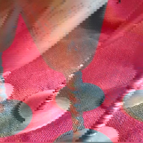 Μεταλλικά ποτήρια αλπακά σκαλιστά μεταχειρισμένα, πακέτο 4, δεκαετίας '80