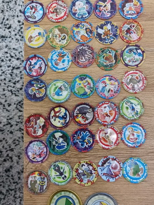 Megaman tazos μεταχειρισμένα, πακέτο 45 τεμαχίων, 40 μικρά και 14 μεγάλα