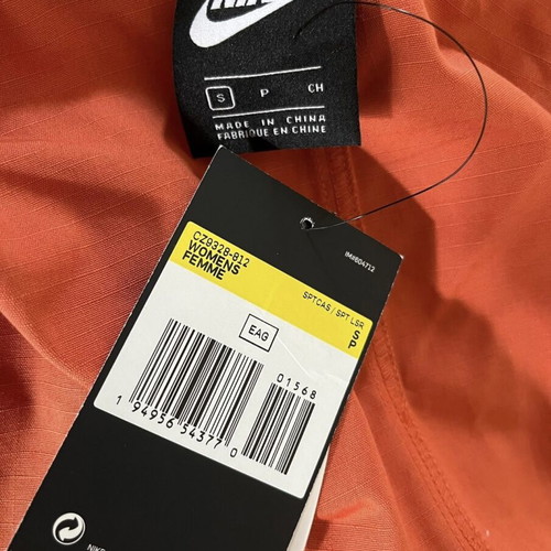 Nike oversized jacket new, orange, size S