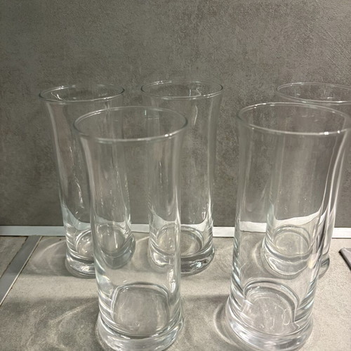 Set of 5 highball water and juice glasses