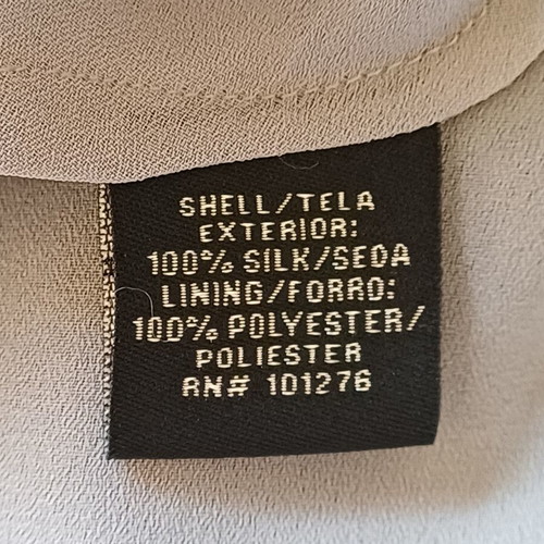 ECI New York silk dress size 14 L like new, black and gray