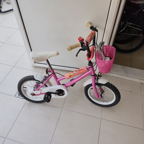 Bicycle 14 for girl used with training wheels