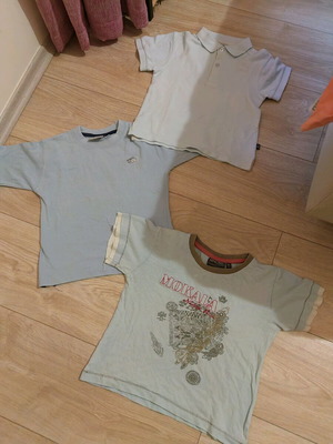 Short-sleeve shirts used for 3-year-old boy, turquoise