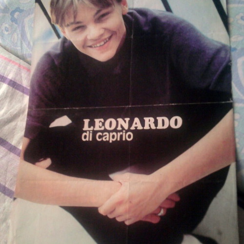 Leonardo DiCaprio & Scooter poster used, 28.2x20 cm