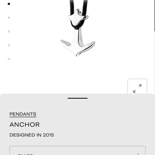 Minas anchor pendant like new, silver