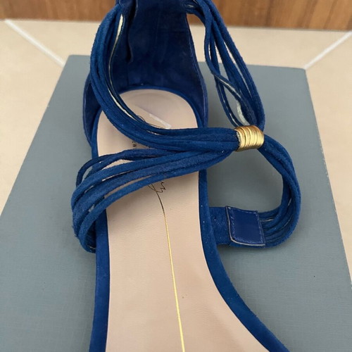 Blue electric leather sandal Lola Cruz size 37 like new
