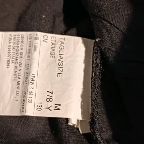 Benetton checked skirt for girls like new, black and white