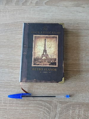 Vintage Retro A6 Notebook with Hard Cover and Metal Corners