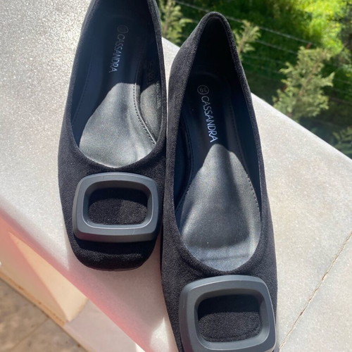 Casadei loafers size 39 like new, black suede with decorative buckle