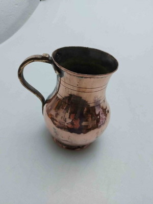 Copper mastrapas, height 20 cm, diameter 10.5-12 cm