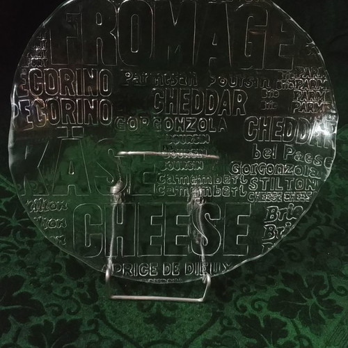 IVV Art Glas Italy cheese platter 32 cm new 1970-1980