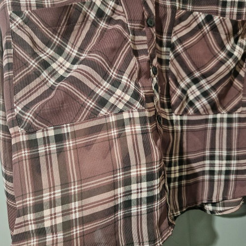 Crop checked shirt women's Bershka like new, size M