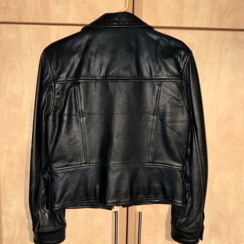 Authentic Over Skins leather jacket size S like new, black