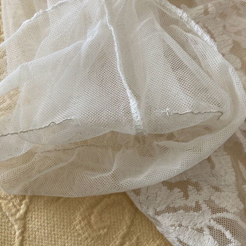 Transparent cream blouse size large - medium like new