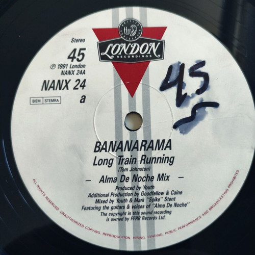 Bananarama Long Train Running 12'' Vinyl Maxi Single used, electronic