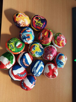 Kellogg's Euro 2014-2016 μαλακά συλλεκτικά μπαλάκια ποδοσφαίρου μεταχειρισμένα