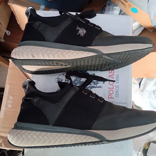 U.S. Polo Assn. sneakers size 42 used, black with red lining