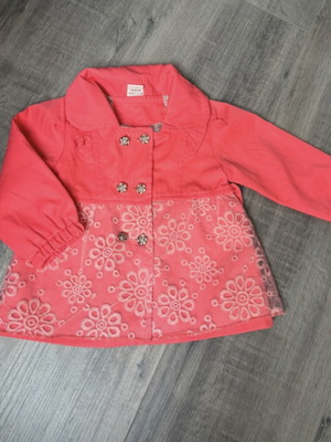 Girls' jacket, pink, size 110 cm, 6 years