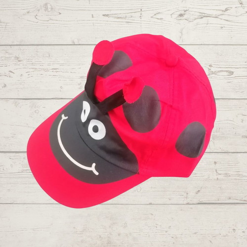 Children's hat with 3D ladybug figure, size 56, new